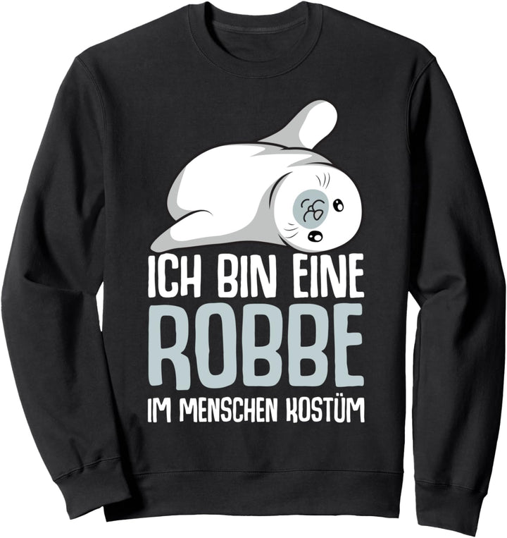 Robbe Seehund Seelöwe Robben Mädchen Jungen Kinder Sweatshirt
