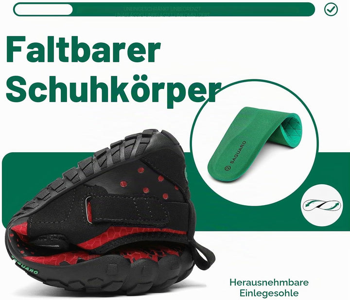 SAGUARO Barfussschuhe Herren Damen Outdoor Sport Fitnessschuhe Traillaufschuhe Gr.35-48 39 EU Rot, 3