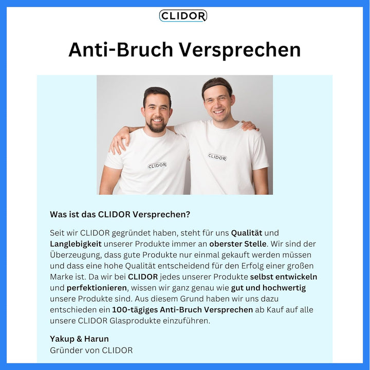 CLIDOR ® Vorratsgläser mit Deckel, Eckig - 4er Set - Extra dickes Glas - Vorratsdosen mit Deckel luf