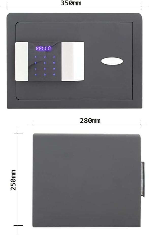 Rottner Hoteltresor Prestige 250, Elektronikschloss, Anthrazit, BxH 350x250 mm, Befestigungsmaterial