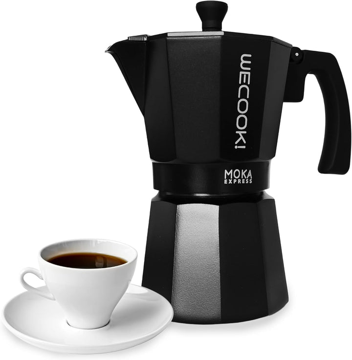 WECOOK! Bella – Espressokocher Aluminium 12 Tassen | Geeignet für Gas-, Elektro- und Glaskeramikherd