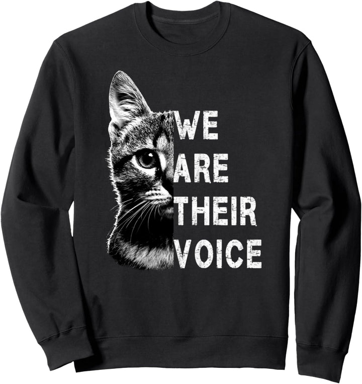 We are their Voice Tierschutz Gegen Tierversuche Rassekatzen Sweatshirt
