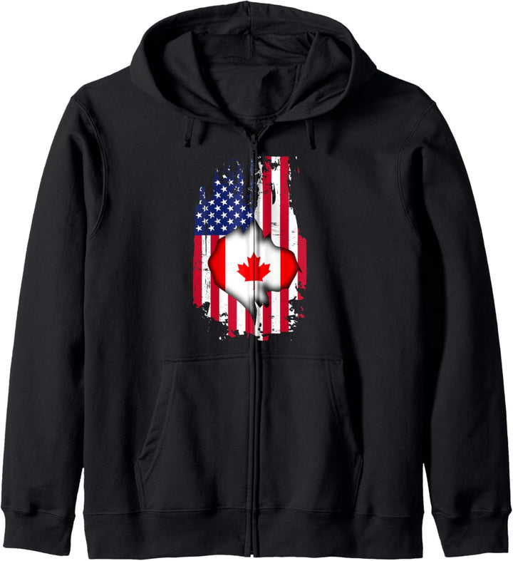 Kanada USA Flagge Stolzes kanadisches Kapuzenjacke