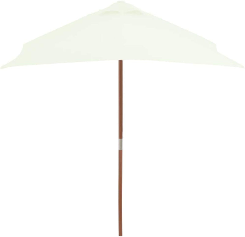 Tidyard- Sonnenschirm mit Holz-Mast UV Schutz 150 x 200 cm Balkonschirm Gartenschirm Strandschirm Ma