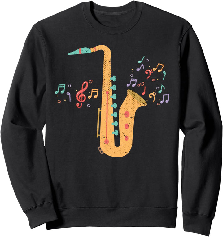 Musikinstrument Jazz Musiker Saxophonist Musik Saxophon Sweatshirt