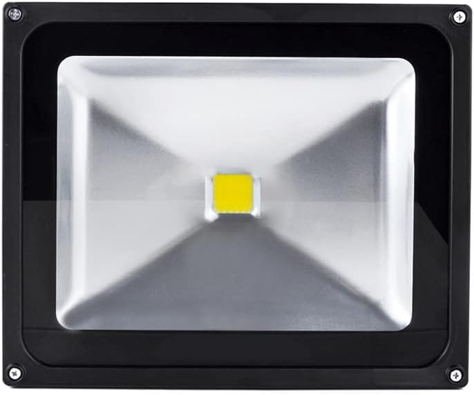 5x 50W LED Fluter Strahler Gartenlampe Kaltweiss Licht mit Silbergrau Aluminium Gehäuse Wasserdicht