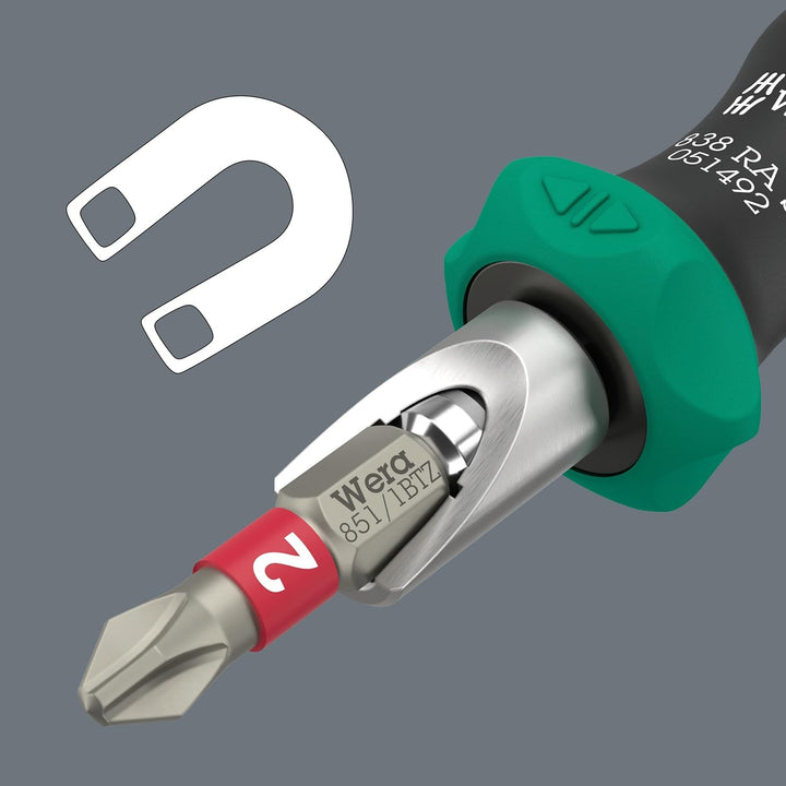 Wera 05051060001 Kraftform Kompakt 838 RA S Set 1, 14-teilig Single, Single