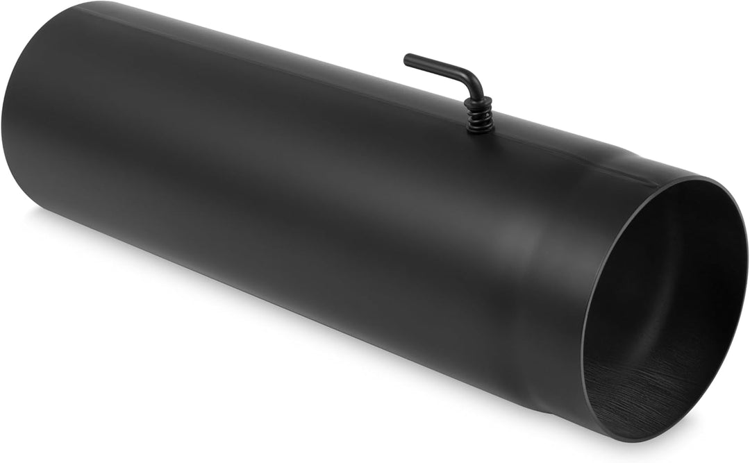 Ø 150 mm - Ofenrohr 50 cm mit Drosselklappe Schwarz Ofenrohr 50 cm mit Drosselklappe - Ø 150 mm