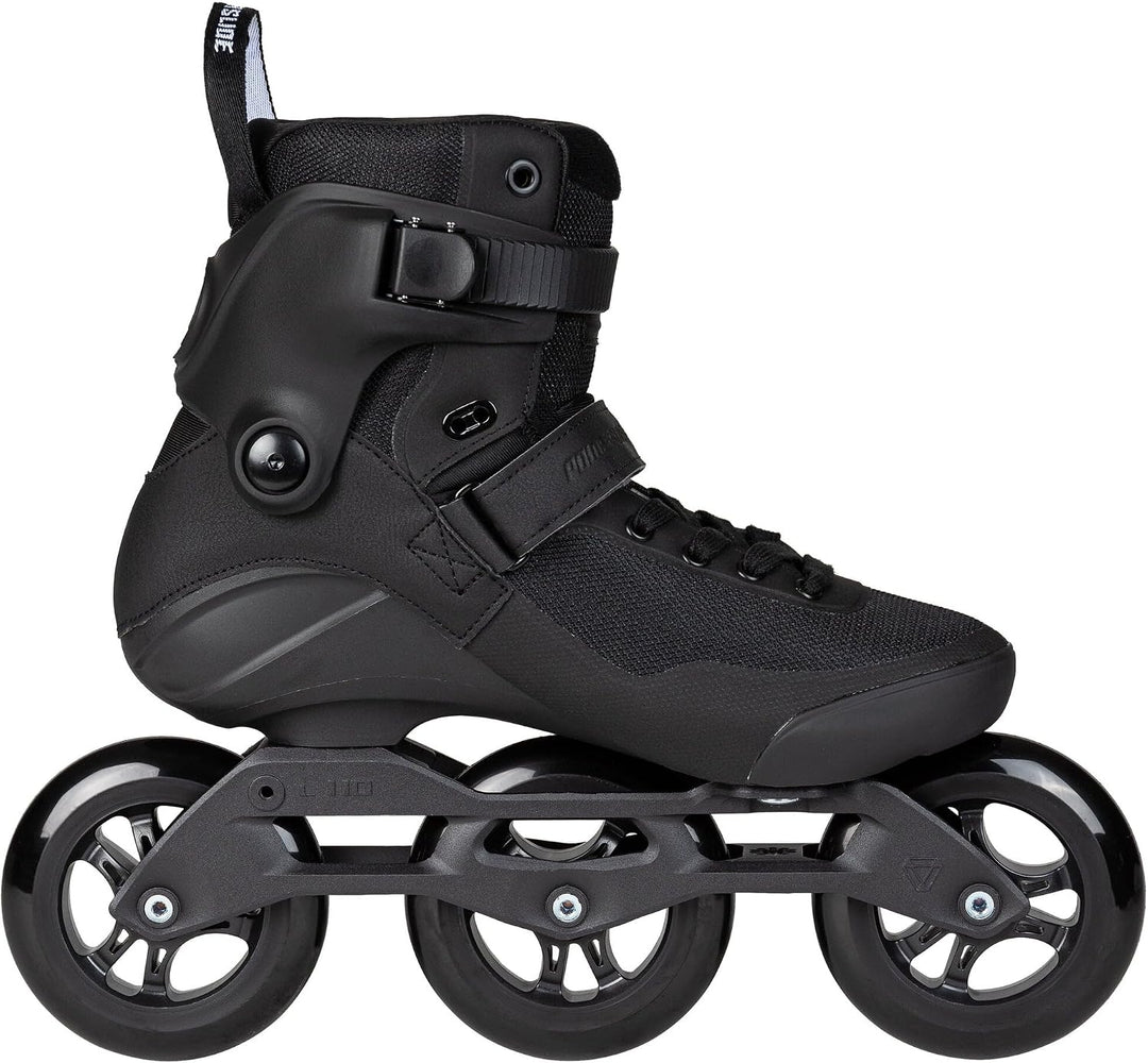 Powerslide Inline Skate Triple Black 110 Black, für Fitness, für Damen und Herren 46, 46