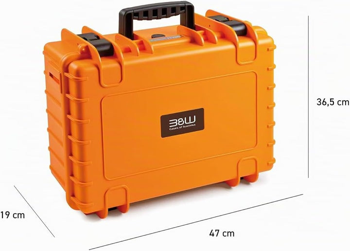 B&amp;W Transportkoffer Outdoor - Typ 5000 Orange - mit variabler Facheinteilung - wasserdicht nach IP67