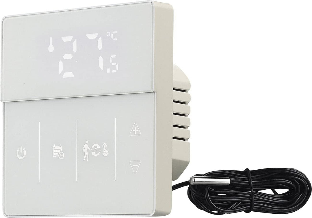 revolt Funk Thermostat WLAN: 2er-Set WLAN-Fussbodenheizung-Thermostate mit App, weiss (Raumthermosta