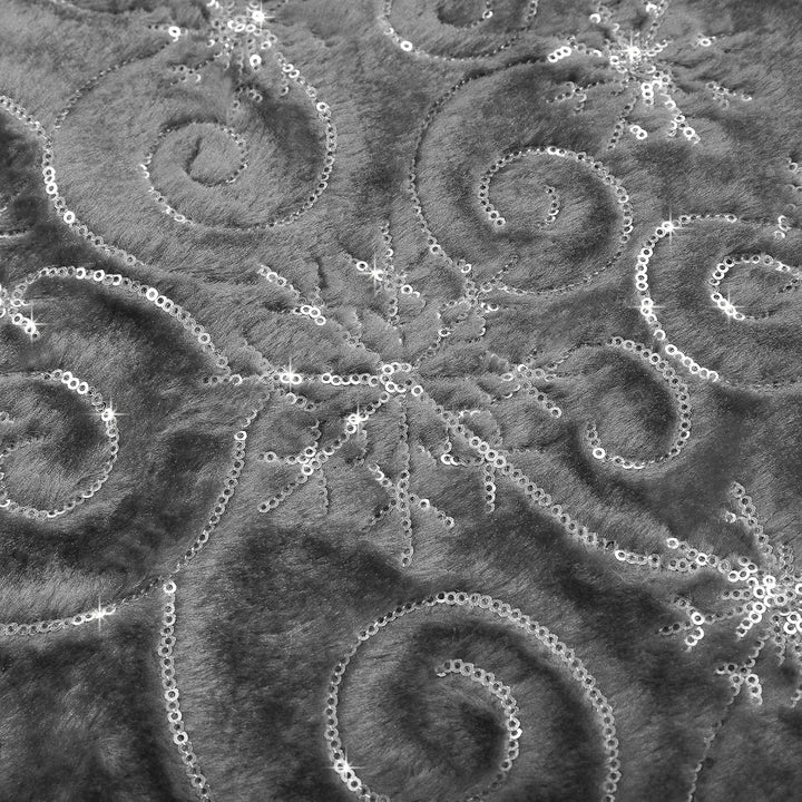 Grau Weihnachtsbaumdecke Plüsch Christmasbaumdecke Kunstfell Weihnachtsbaumteppich Rund Weihnachtsba