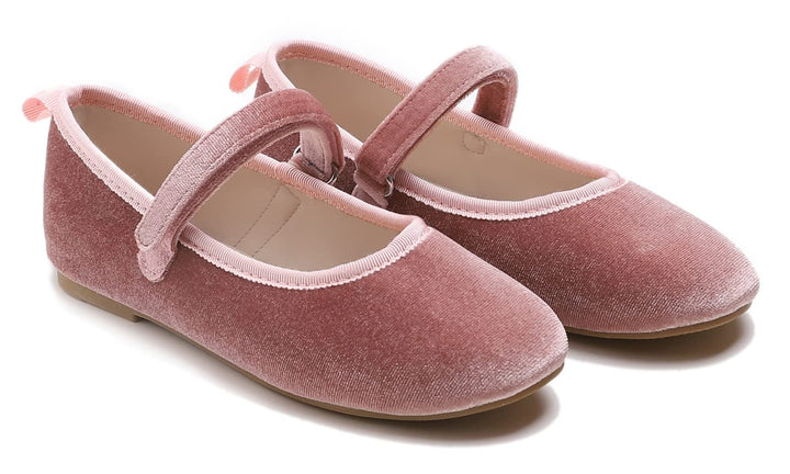 Feversole Girls Cute Dress, Mädchen süsses Kleid Mary Jane Schuhe weiche Party Urlaub Ballerinas 31