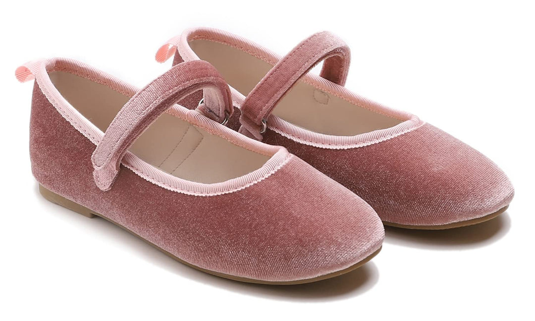 Feversole Girls Cute Dress, Mädchen süsses Kleid Mary Jane Schuhe weiche Party Urlaub Ballerinas 33