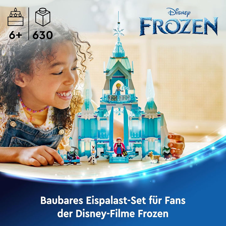 LEGO ǀ Disney Frozen Elsas Winterpalast, BAU- und Spielset für Kinder mit Modell-Palast und Minifigu