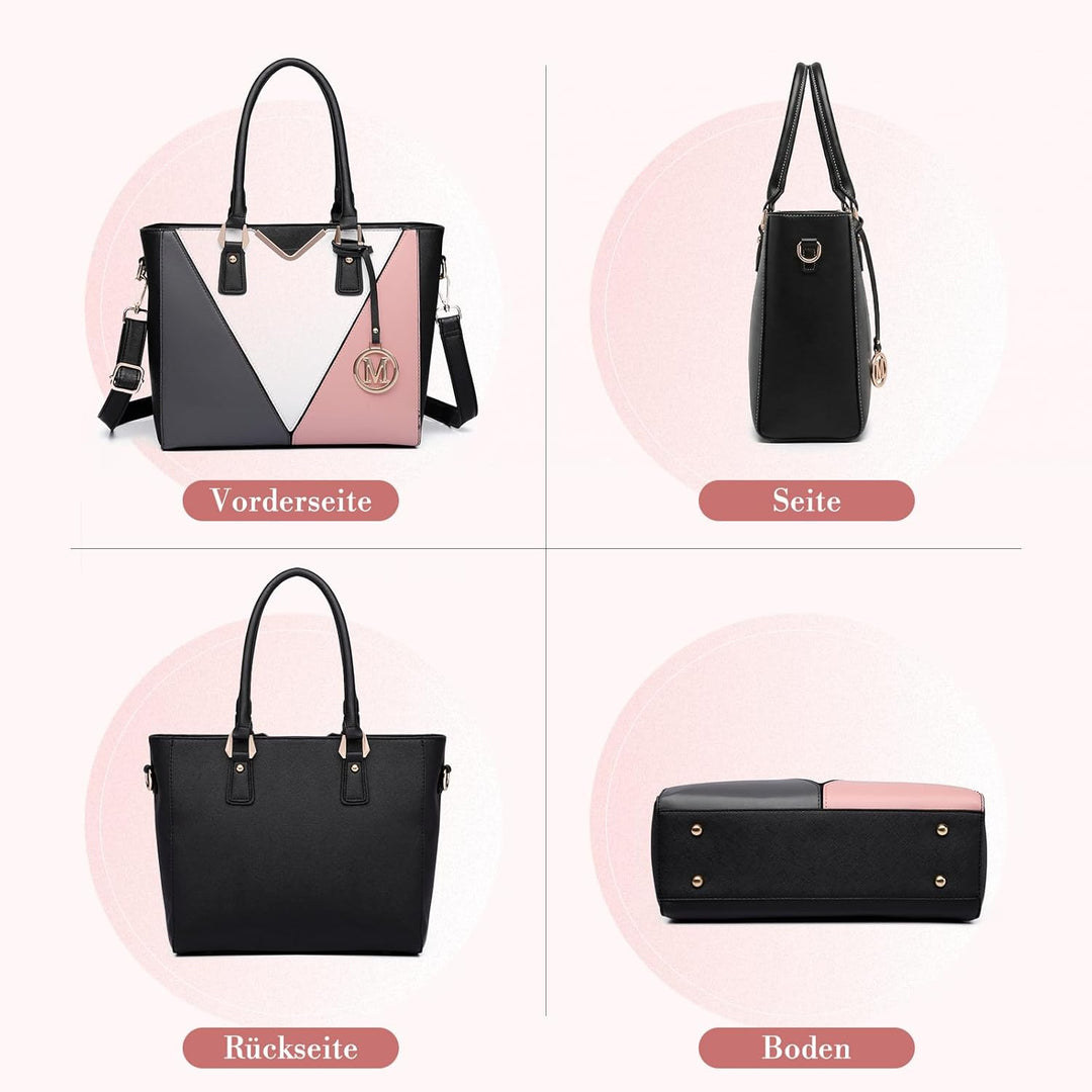 Miss Lulu Handtasche Damen, Taschen Damen, Schultertaschen Damen Shopper Damen Handtaschen Damen V-f