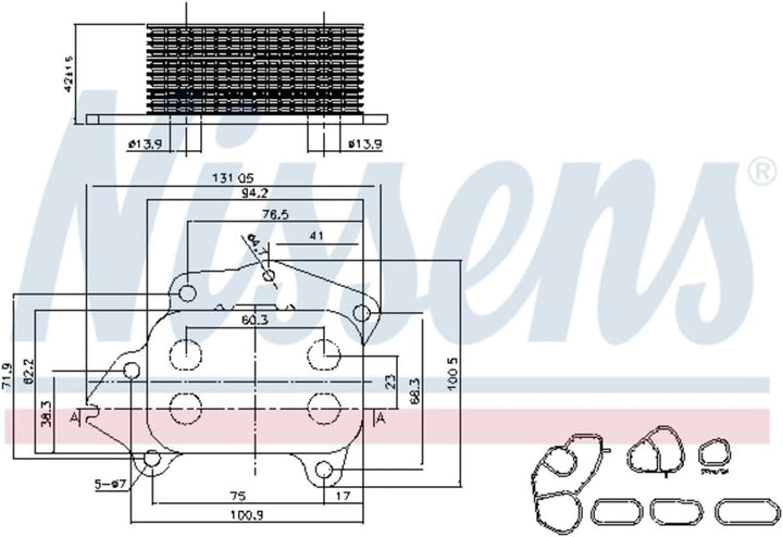 Nissens 90670 Ölkühler, Motoröl