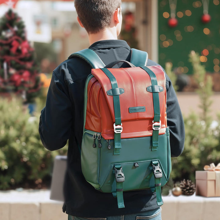 K&F CONCEPT Kamerarucksäcke 20L, Grosse Camera Backpack 15,6 Zoll Laptopfach, Spritzwassergeschutzt