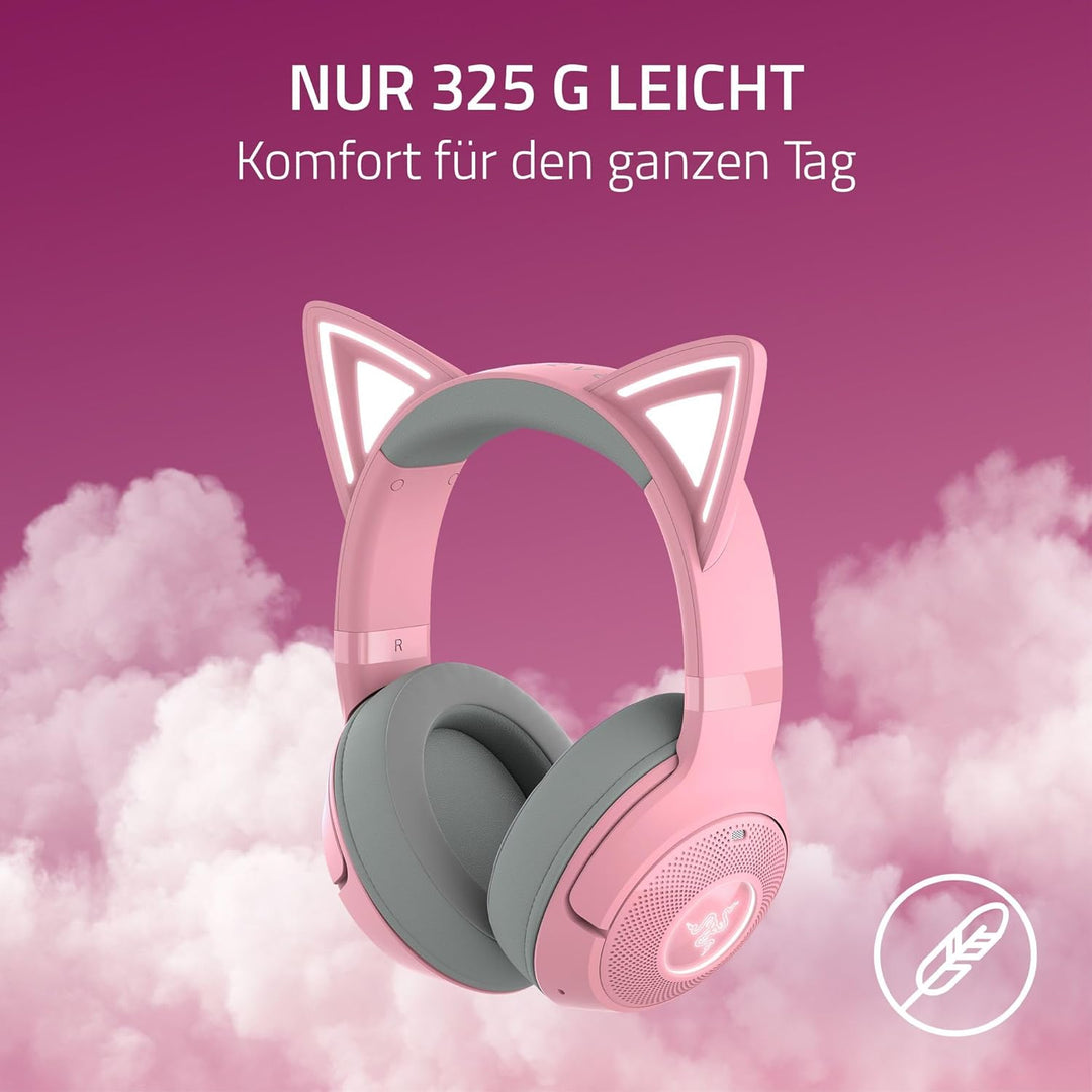 Razer Kraken Kitty V2 BT - Wireless Bluetooth RGB Headset with Kitty Ears (Kitty Ears and Earcups, B