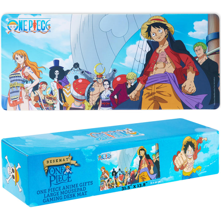 One Piece Mauspad XXL 80x35 cm, Schreibtischunterlage Gross, PC Mousepad Gaming rutschfest Schreibti