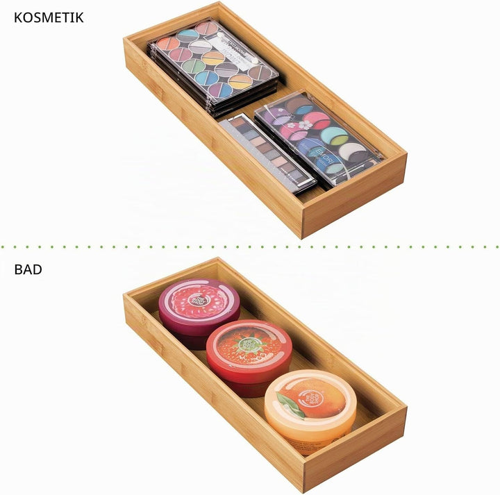mDesign Aufbewahrungsbox für den Schreibtisch – vielseitige Schubladenbox aus Holz – stapelbarer Sch