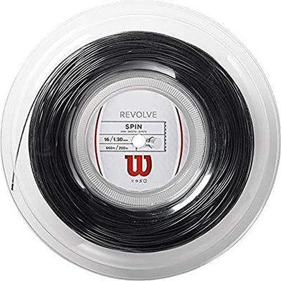 Wilson Unisex Tennissaite Revolve 200 Meter 1,30 mm Schwarz, 200 Meter 1,30 mm Schwarz