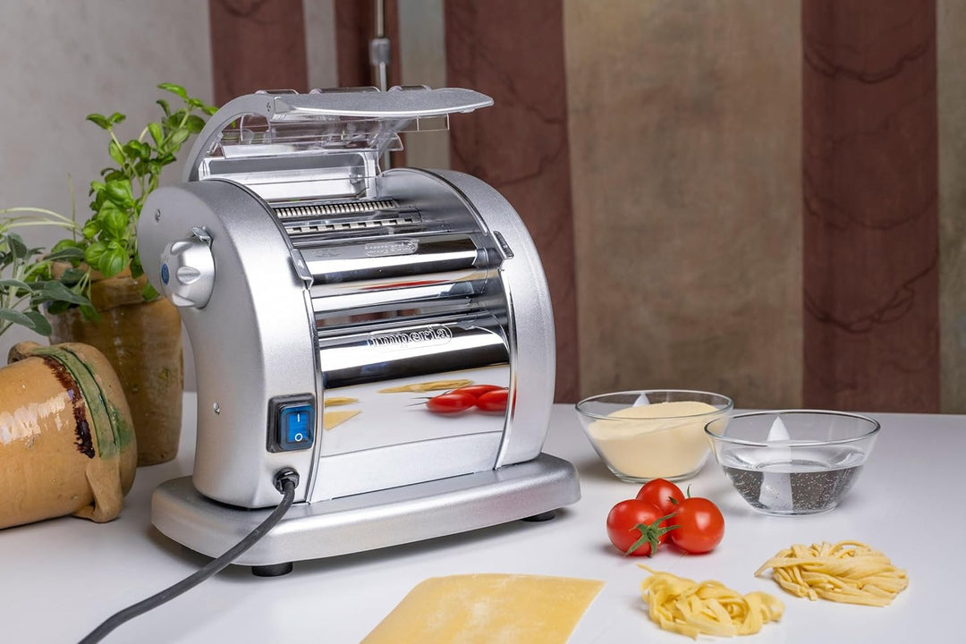 Imperia Pastapresto. Elektrische Nudelmaschine 100% Made in Italy. Frischpastamaschine aus Stahl mit