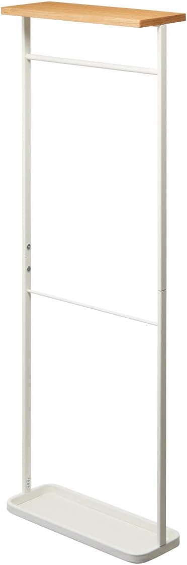 Hanging umbrella stand with wooden top - White