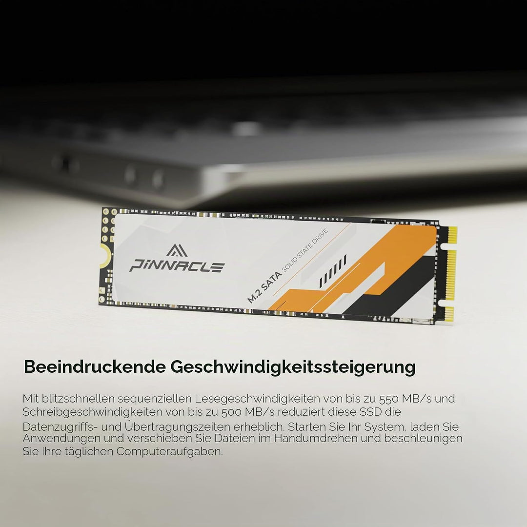 Timetec 512 GB SSD 3D NAND QLC SATA III 6 Gb/s M.2 2280 NGFF Lesegeschwindigkeit bis zu 520 MB/s SLC
