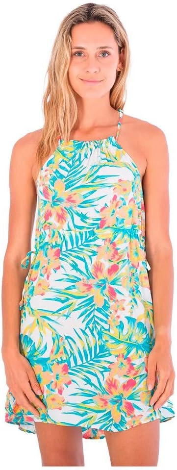 Hurley Damen Kate Tie Dress Lässiges Kleid XS Hawaiianischer Garten, XS Hawaiianischer Garten