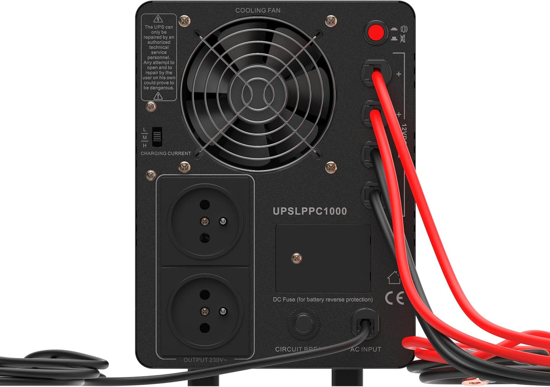 Green Cell USV 1500VA 1000W PowerCore, Notstromversorgung mit LCD Display, AVR UPS mit Reiner Sinusw
