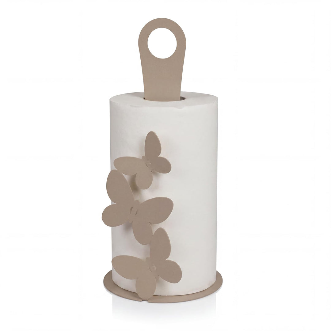 ARTI E MESTIERI Scottex Rollenhalter Küchenpapier Butterfly FARFALLE Sand Beige I Love Kunst &amp; Handw