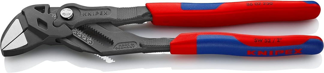 KNIPEX Zangenschlüssel, Multi-Schraubenschlüssel, Chrom-Vanadium, atramentiert, mit 2K-Griffen, 250