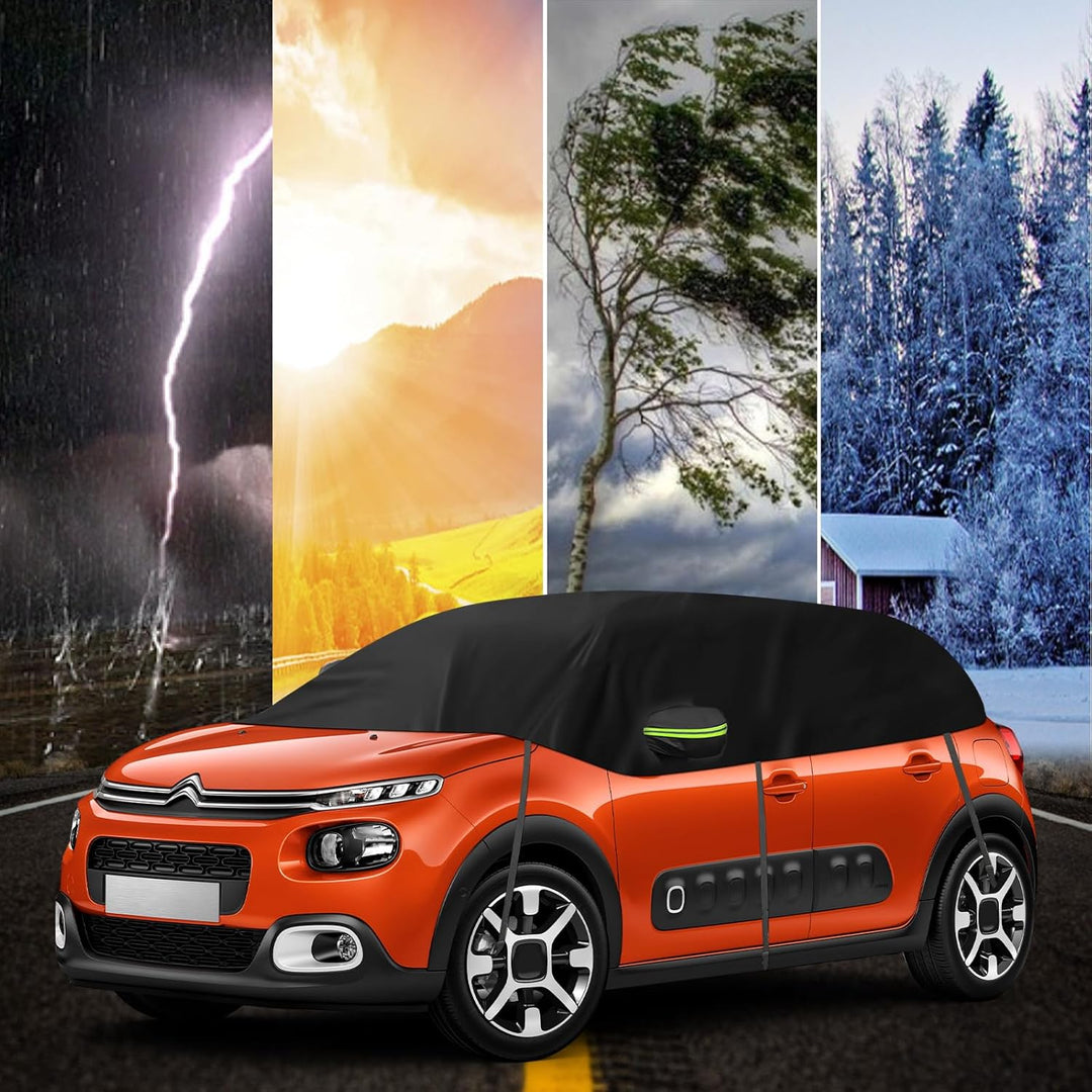 Halbe Autoabdeckung Ersatz für Citroen C3 2009-2025, Softtop Dachschutz Autoabdeckung Wasserdicht, H