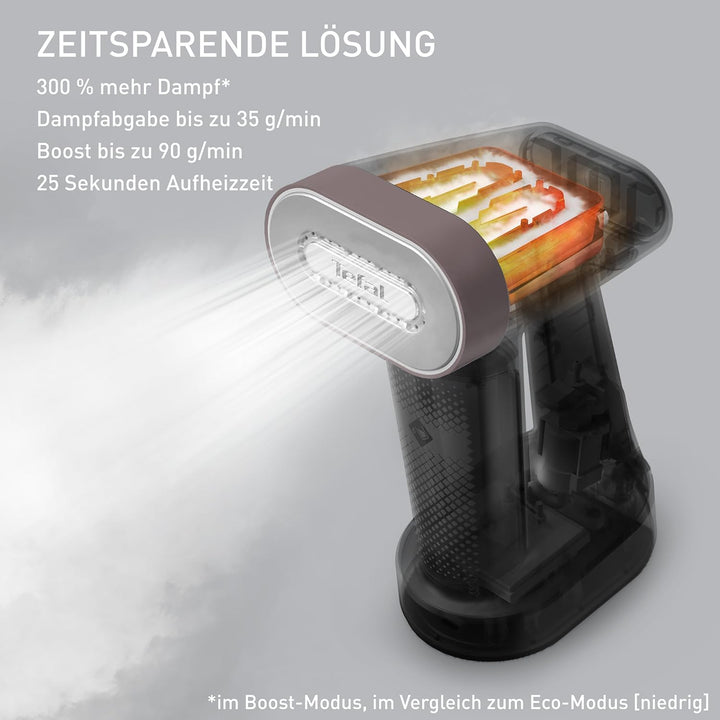 Tefal Pure Force 2-in-1 Dampfbürste, vertikal Dampfen, horizontal Bügeln, 12 Min. ununterbrochenen D