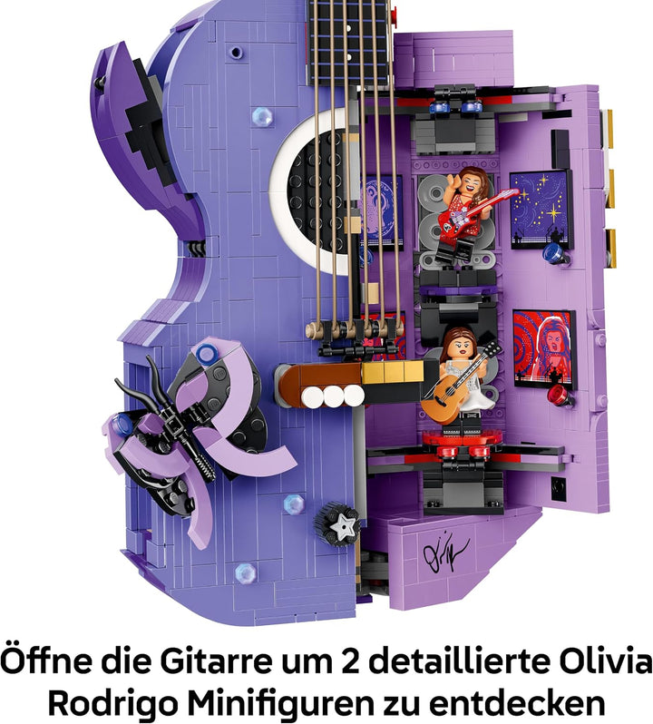 LEGO Editions Olivia Rodrigos Gitarre - 3D Modellbau mit 2 Minifiguren, Sternen &amp; Schmetterlingen -