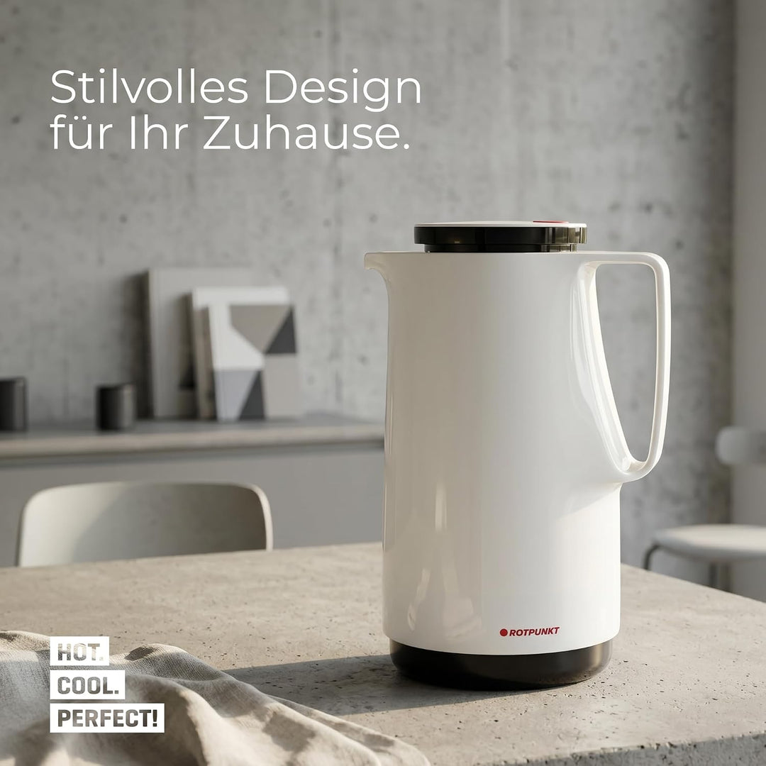 ROTPUNKT Isolierkanne 760 Maxima 1,0 l | Zweifunktions-Drehverschluss | BPA-frei - gesundes Trinken