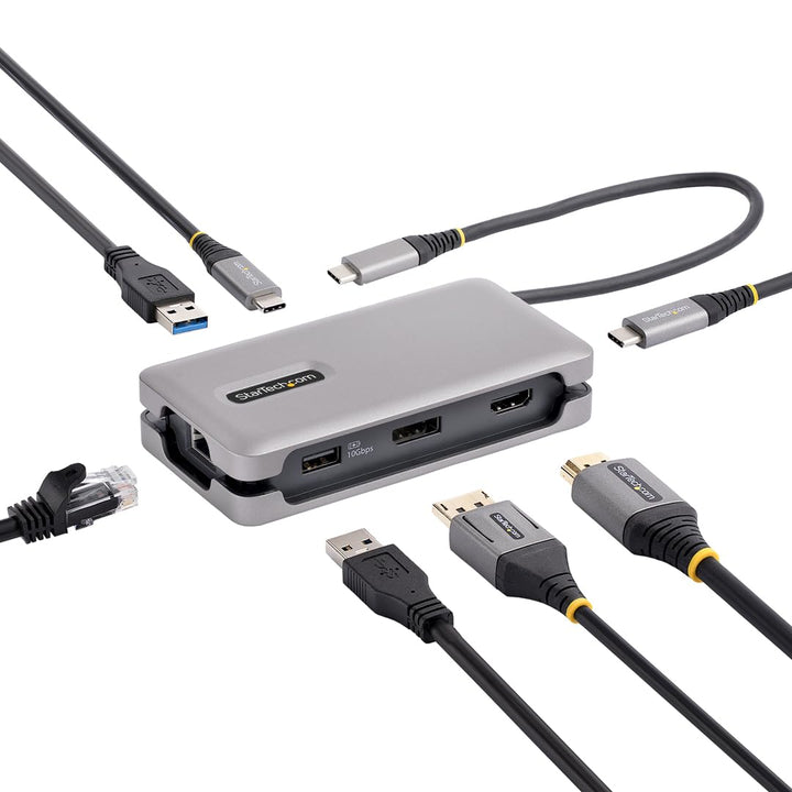 StarTech.com USB C Multiport Adapter-Dockingstation, USB-C Auf HDMI 2.0b 4K 60Hz, HDR, USB Hub, Ethe
