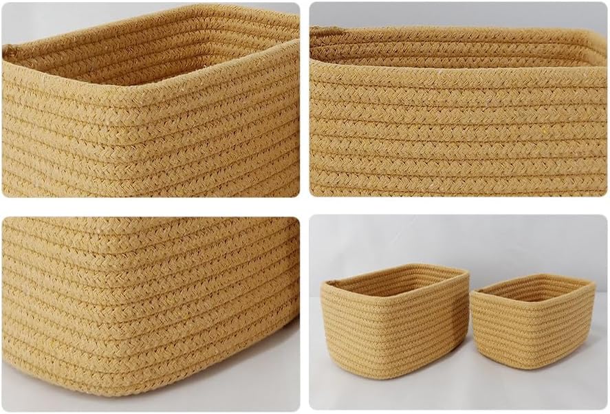 1 Stück Faltbarer Aufbewahrungskorb Baumwollseil handgewebt Körbe Storage Basket Wickeltisch Organiz