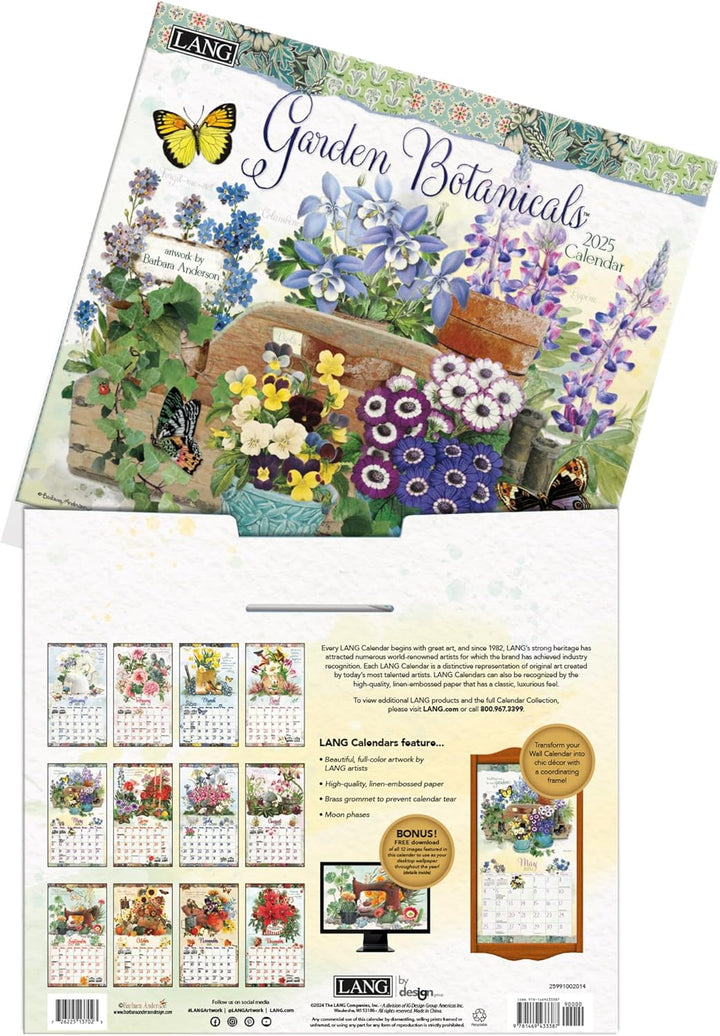 LANG Garden Botanicals 2025 Wandkalender (25991002014), 2025
