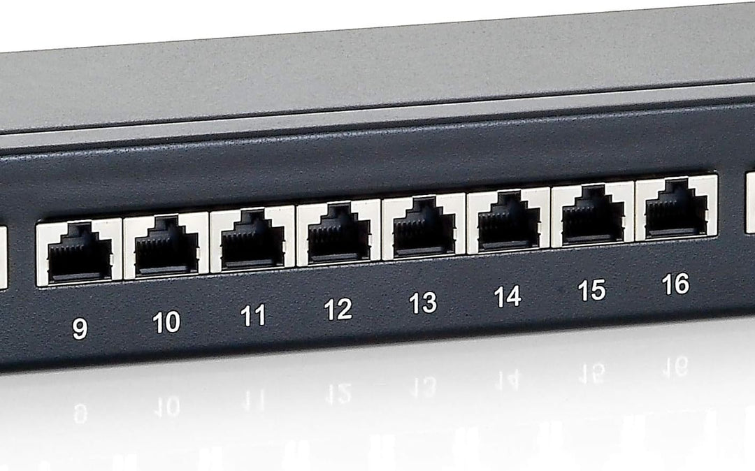 Equip Patchpanel 24x RJ45 Cat6 19" 1HE schwarz 24 Ports Schwarz, 24 Ports Schwarz