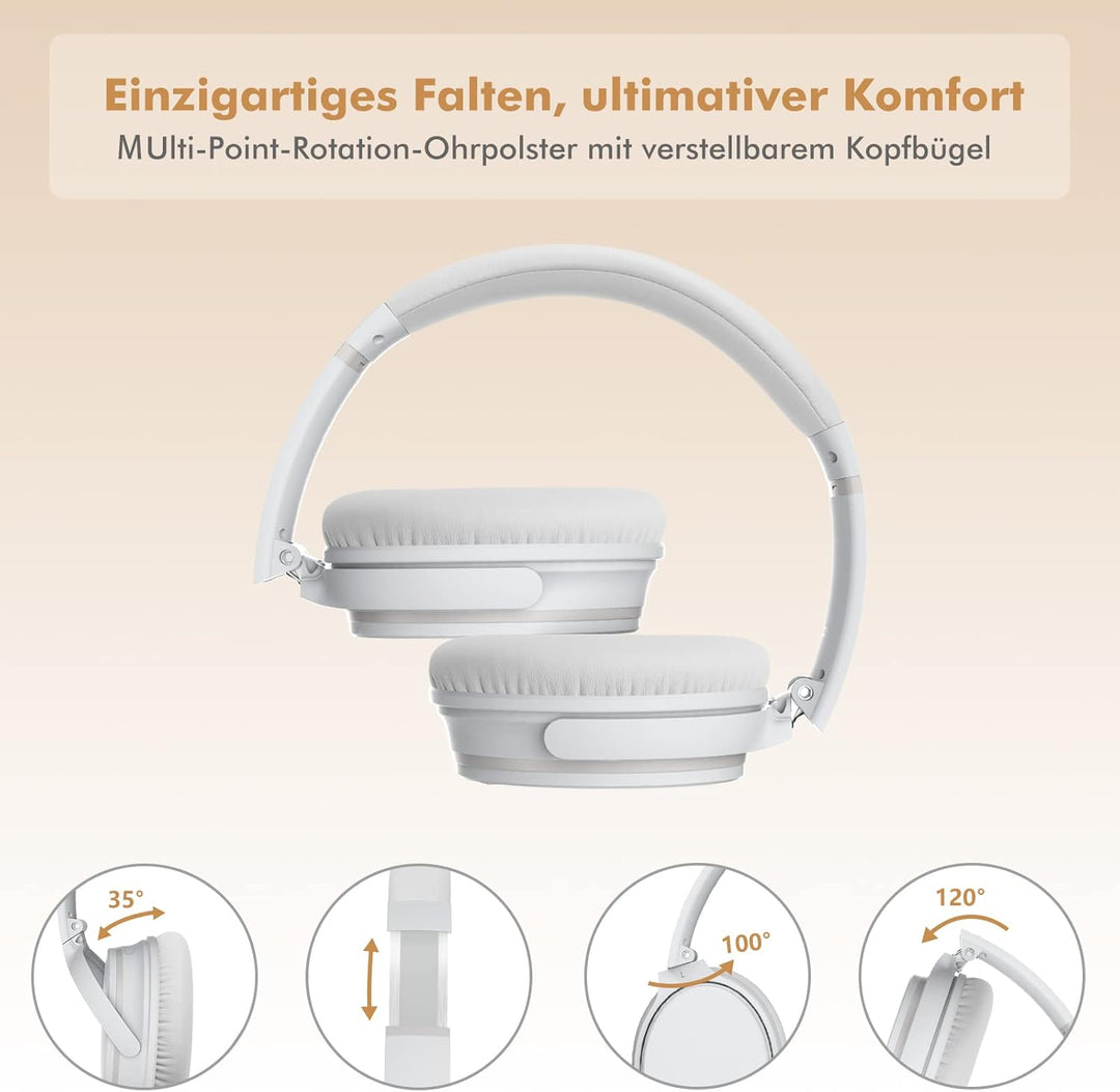 Srhythm NC25 Noise Cancelling Kopfhörer Bluetooth 5.3,Over Ear Headset mit Hi-Fi,Faltbar,Kabellos,50