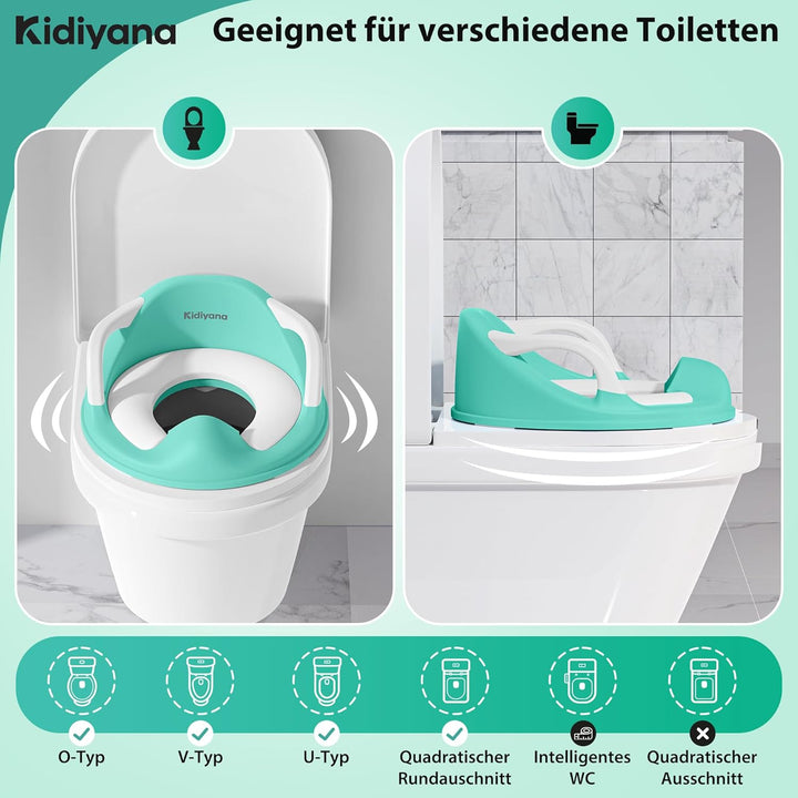 Toilettenaufsatz für Kinder, Kinder Toilettensitz mit weichem, abnehmbarem Sitzpolster, rutschfester