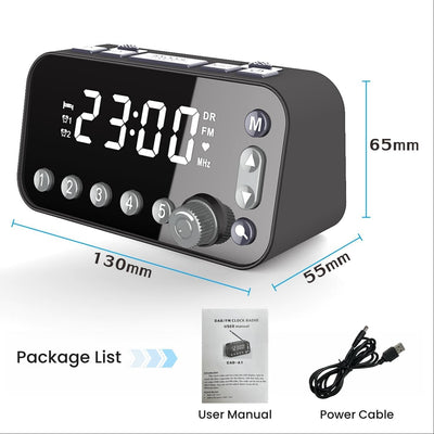 Epronic Tragbares DAB/DAB+/FM Radio, Digitalradio DAB Plus mit 3,5'' LED-Display, Dual-Wecker, Sleep