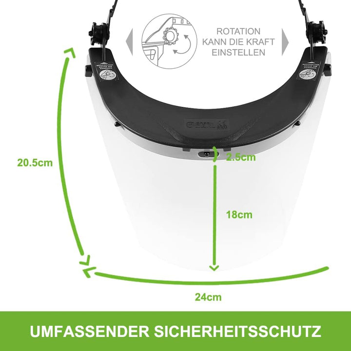GREEN DEVIL Kettensägen-Schutzhelm Forstschutzhelm Sicherheitshelm mit Gehörschutz Ohrenschützer und