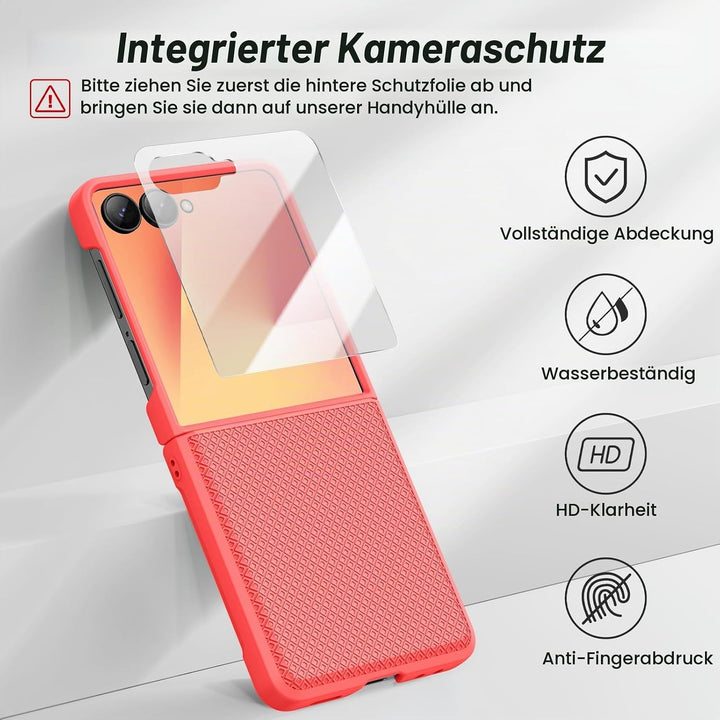 Doeshine für Samsung Galaxy Z Flip 7 Hülle [Not für Flip 7FE] mit Scharnierschutz &amp; Displayschutzfol
