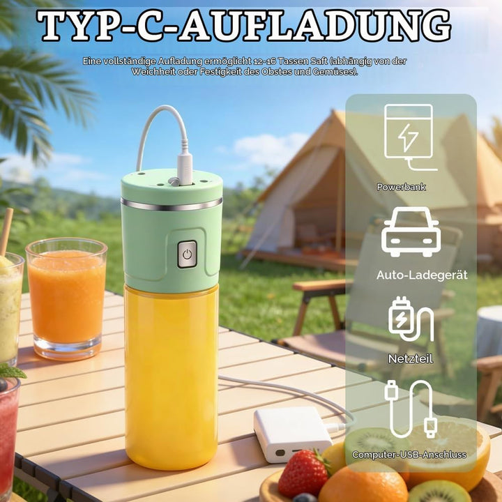 Tragbarer Mixer Smoothie Maker To Go, SGZIOO 450 ML Portable Blender, 38 Klingen, Kleiner Mixer Für