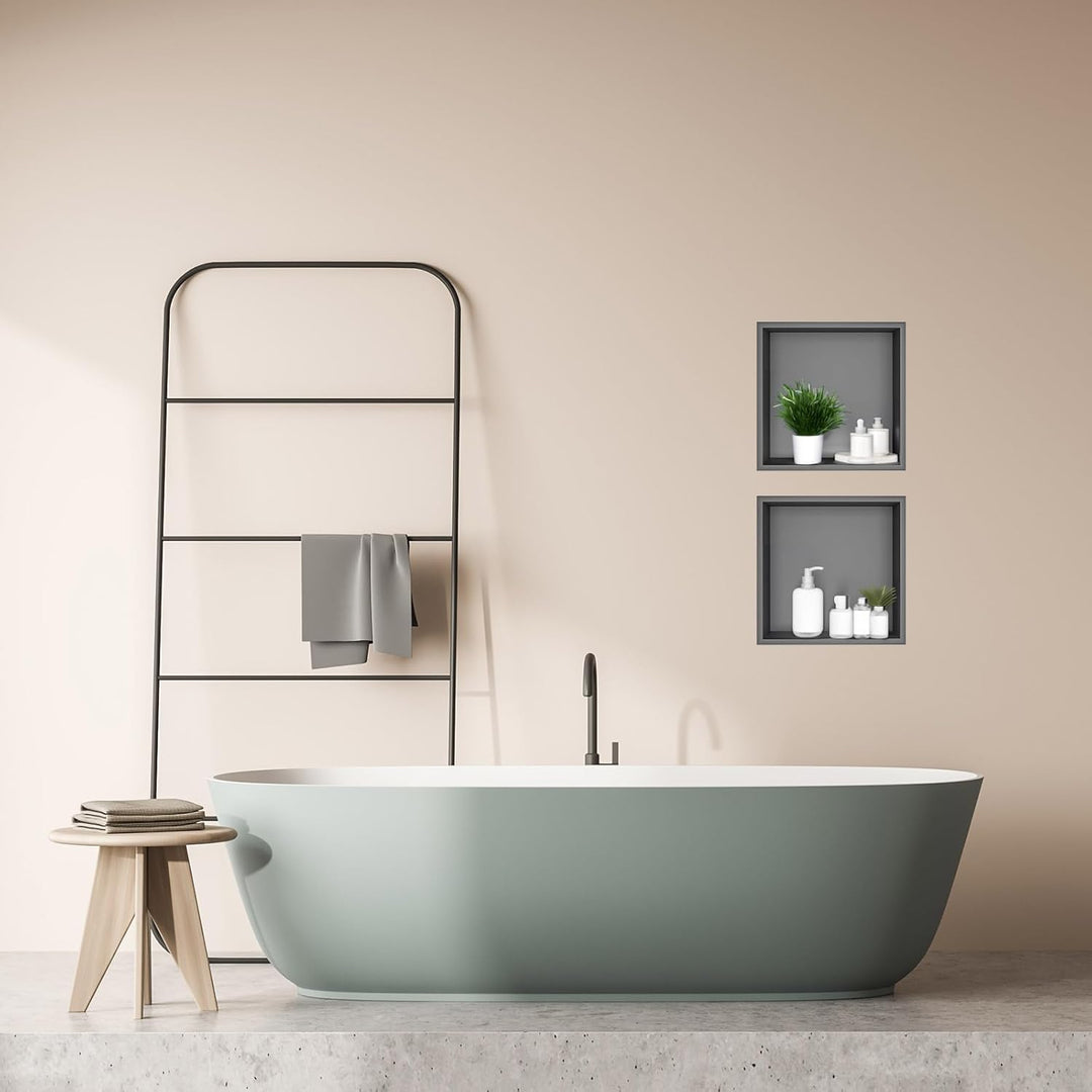 Wandnische Dusche,Wandnische Dusche Edelstahl,Wandnische Einzelregal Lagerung,Duschnische 30 * 30 *