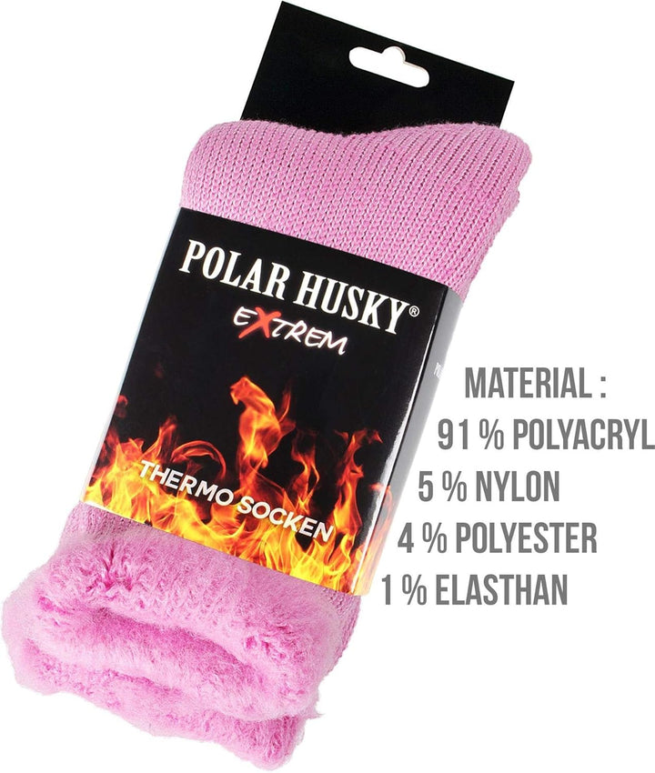 Polar Husky® 6 Paar Super Warme Thermo Socken! Vollplüsch/Perfekt geeignet für Stiefel Extrem/Hot/Ro