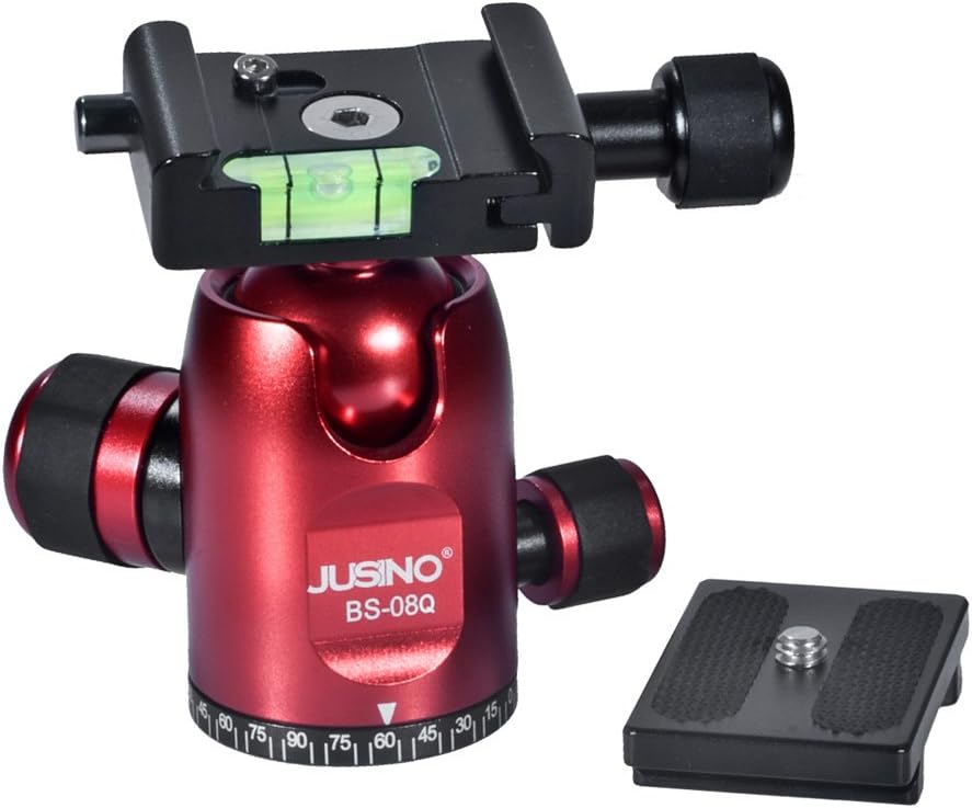 JUSINO BS-08Q Aluminium Kugelkopf Stativkopf rot